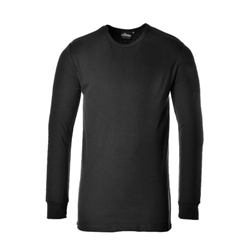 Portwest Thermal T-Shirt Long Sleeve. Size/Fit  M/R, Black. Style B123