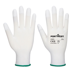 Portwest Grip 13 PU Fingertip Glove. Size/Fit  M/R, White. Style A121