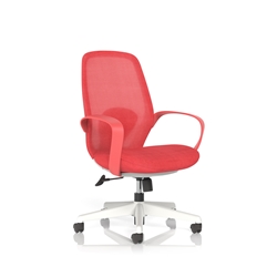 Ariel Mesh Task Operator Chair with Arms Chair Red