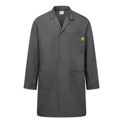 Portwest Anti-Static ESD Coat. Size/Fit  L/R, Zoom Grey. Style AS10