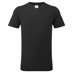 Portwest V-Neck Cotton T-Shirt S/S. Size/Fit  L/R, Black. Style B197