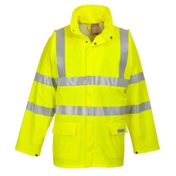 Portwest Sealtex Flame Hi-Vis FR Jacket. Size/Fit  5XL/R, Yellow. Style FR41