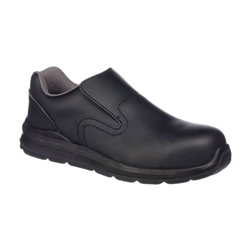 Portwest Compositelite Slip On Safety Trainer S2 SRC. Size/Fit  48/R, Black. Style FD62