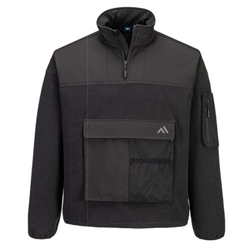 Portwest KX3 Sport 1/4 Zip Fleece. Size/Fit  M/R, Black. Style KX378