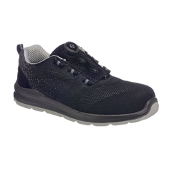 Portwest Composite Wire Lace Safety Trainer Knit S1P. Size/Fit  43/Y, Black/Grey. Style FT08
