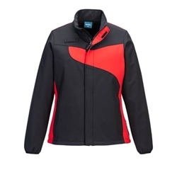 Portwest PW2 Women's Softshell (2L). Size/Fit  S/R, Black/Red. Style PW278
