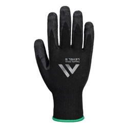 Portwest Needle Resistant  F10 Latex Crinkle Glove. Size/Fit  XL/R, Black. Style A793