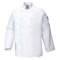 Portwest Chef's Suffolk Jacket L/S. Size/Fit  XXXL/R, White. Style C833