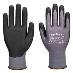 Portwest ESD 15 Nitrile Essential Glove. Size/Fit  L/R, Grey/Black. Style A356