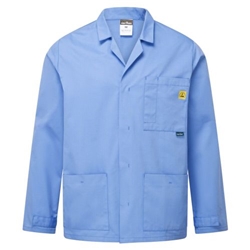 Portwest Anti-Static ESD Lab Jacket. Size/Fit  5XL/R, Hamilton Blue. Style AS18