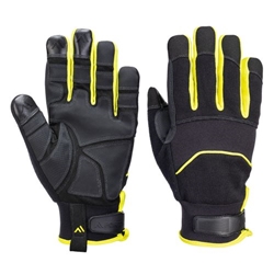 Portwest Needle Resistant F350 Mechanical Glove. Size/Fit  M/Y, Black/Yellow. Style A792