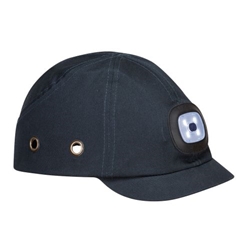 Portwest USB Rechargeable LED Bump Cap. Size/Fit  /R, Navy. Style PW29