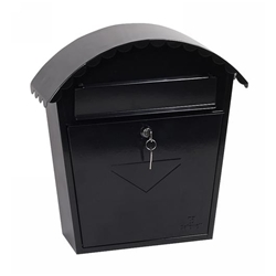 Phoenix Clasico Front Loading Letter Box MB0117KB in Black with Key Lock