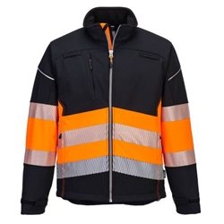 Portwest PW3 Hi-Vis Class 1 Softshell (3L). Size/Fit  XXXL/O, Black/Orange. Style PW375