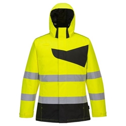 Portwest Hi-Vis Winter Jacket. Size/Fit  M/R, Yellow/Black. Style PW261