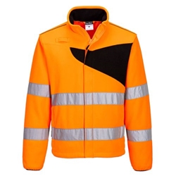 Portwest PW2 Hi-Vis Fleece. Size/Fit  M/R, Orange/Black. Style PW274