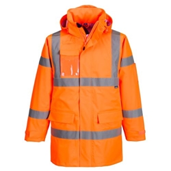 Portwest Hi-Vis Extreme Rain Jacket (3L). Size/Fit  M/R, Orange. Style S599