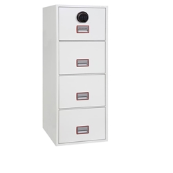 Phoenix World Class Vertical Fire File FS2274F 4 Drawer Filing Cabinet with Fingerprint Lock