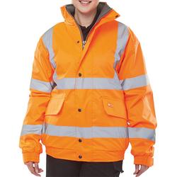 Beeswift Orange High Visibility Fleece Lined Bomber Jacket 4XL