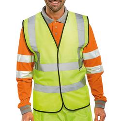 Beeswift Yellow High Visibility Waistcoat Full App G Saturn 5XL
