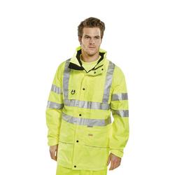Beeswift Carnoustie High Visibility Jacket with Hood Yellow L