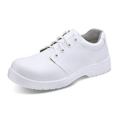 Beeswift Micro-Fibre Steel Toe S2 Lace Up Shoe 1Pr White 10.5