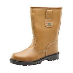 Beeswift Dual Density Polyurethane Rigger Boots 1 Pair Unlined Tan 9