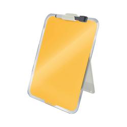 Leitz Cosy Glass Drywipe Desktop Easel Whiteboard Warm Yellow 39470019