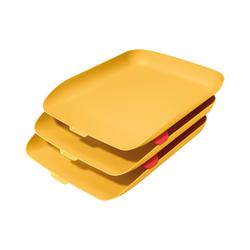 Leitz Cosy Letter Tray A4 Warm Yellow (Pack of 3) 53582019