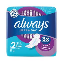 Always Ultra Day Pads with Wings Long Size 2 x11 Per Pack (Pack of 8) 927316