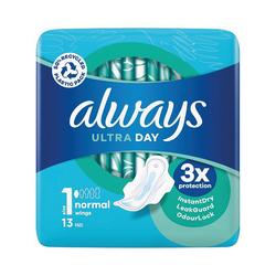 Always Ultra Day Pads with Wings Normal Size 1 x13 Per Pack (Pack of 12) 927322