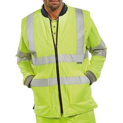 Beeswift Yellow High Visibility Reversible Bodywarmer /Navy S