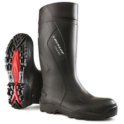 Dunlop Black Purofort+ Full Safety Wellington Boots 1Pr 9 C76204109