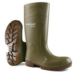 Dunlop Purofort Multigrip Waterproof Safety Boots Pair Green 6