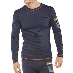 Beeswift ARC Compliant Long Sleeve T-Shirt Flame Retardant Navy XL