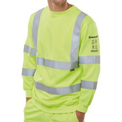 Beeswift ARC Compliant High Visibility Sweatshirt Saturn Yellow 6XL