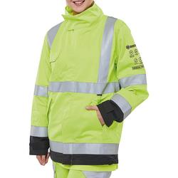 Beeswift ARC Woven Hi Vis Jacket Fire Retardant Yellow/Navy XL