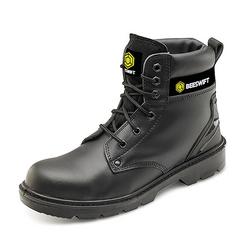 Beeswift Click Smooth 6 Inch Leather Boots Dual Density PU Black 6