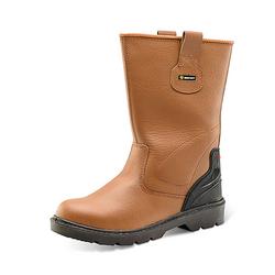 Beeswift Premium Rigger Fur Lined Steel Toe Cap Safety Boots Tan 6