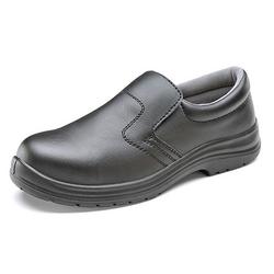 Beeswift Black Micro-Fibre Steel Toe S2 Slip-On Shoe 1Pr 6.5 Cf83306.5