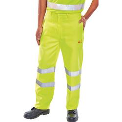 Beeswift Yellow High Visibility Fire Retardant Trousers Saturn 34T