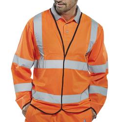 Beeswift Fire Retardant High Visibility Long Sleeve Jerkin Orange 4XL
