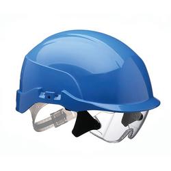 Centurion Spectrum Safety Helmet with Integrated Eye Protection White