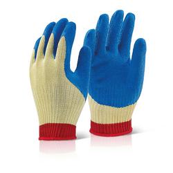 Beeswift Reinforced Latex Gloves 1Pr Blue M KLGM