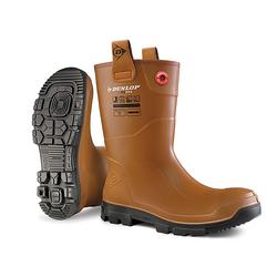 Dunlop Purofort Rigpro Safety Waterproof Rigger Boots Lined Tan 10