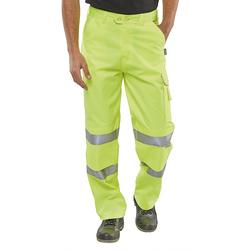 Beeswift Yellow Polycotton High Visibility Trousers Saturn 48T