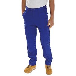 Beeswift Blue Super Click Drivers Trousers Royal 38 Pcthwr38