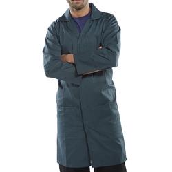 Beeswift Green Click Polycotton Warehouse Coat Spruce Size 34 Pcwcs34