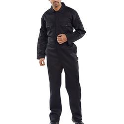 Beeswift Click Polycotton Regular Boilersuit Black 46 RPCBSBL46