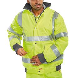 Beeswift Yellow Super High Visibility Bomber Jacket Saturn M Bd75sym